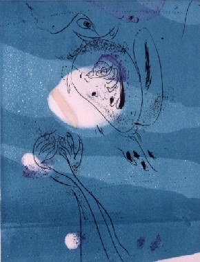 色彩銅版画 堀井英男 【夜の窓】共シール有り 箱有り 真作保証品